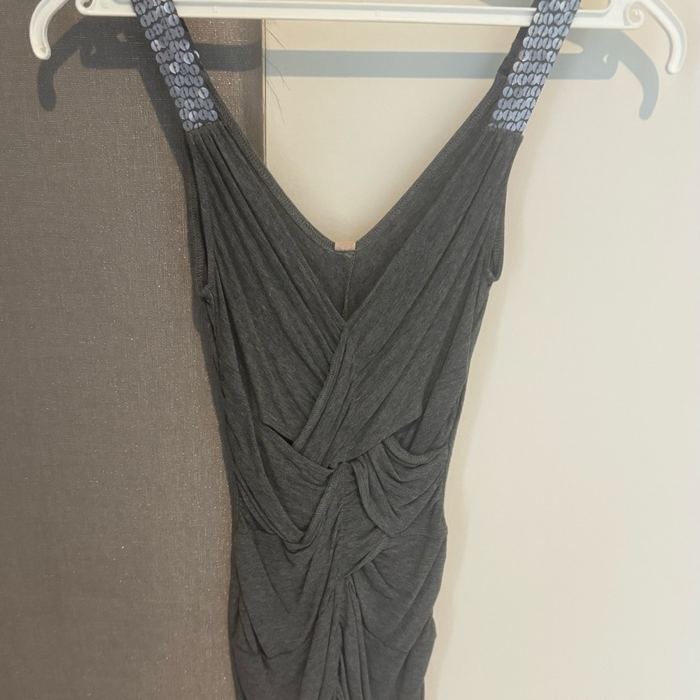 Bailey 44 ruched tank top with sequin straps